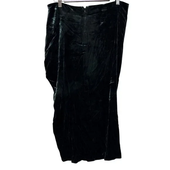 Veronica Beard Navita Emerald Green Velvet Skirt Size 16 Embellished Midi NWT - Picture 6 of 13